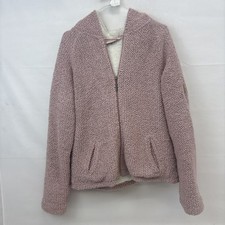 Weird Fish Women’s Pink Fleece Lined Full Zip Cardigan Size L