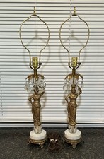 Vintage Grecian maiden lamps