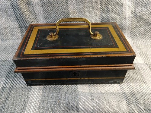 Old metal vintage money tin - vintage,