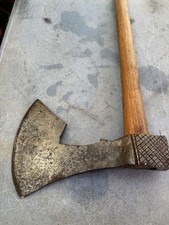 Large Antique Wood Chopping Bearded Side Axe Hatchet