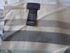 Paul Smith 100% silk mans long striped scarf