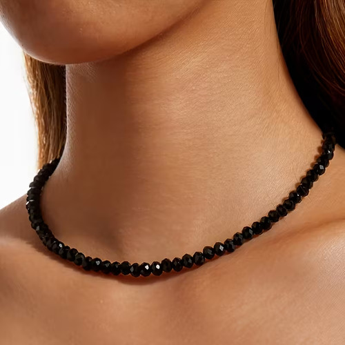 Minimalist black glass beads - minimalist,