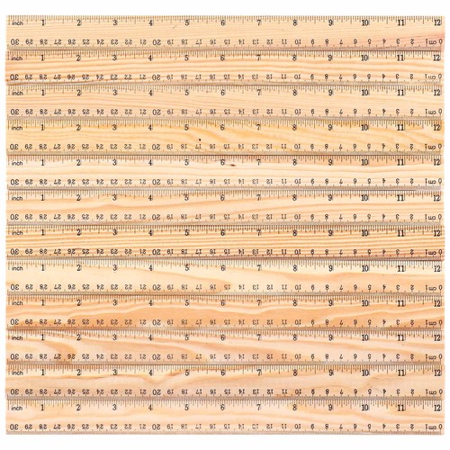 Wood ruler student - 12, x