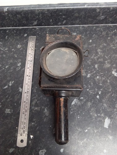 Antique railway carriage lamp - carriage,