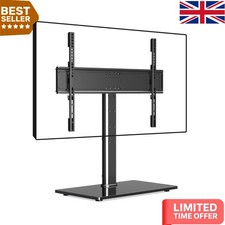 Universal Tabletop TV Stand for 37-75 inch Screens - Adjustable and Safe Design