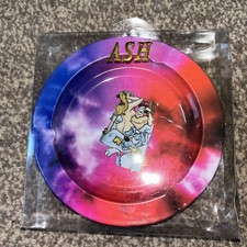 Metal ashtray round - round, novelty