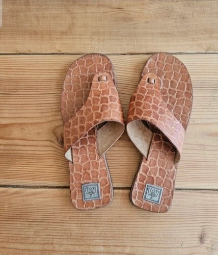 Vintage tan leather croc - vintage,