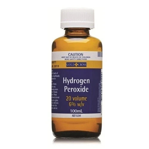 Gold cross hydrogen peroxide - gold,