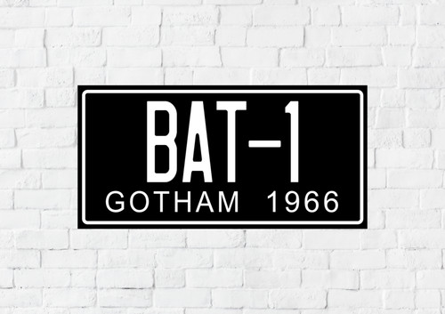 Batman replica license plate