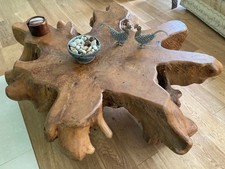 Very Large Teak Root/Stump Coffee Table. Beautiful, Unusual Statement Piece.