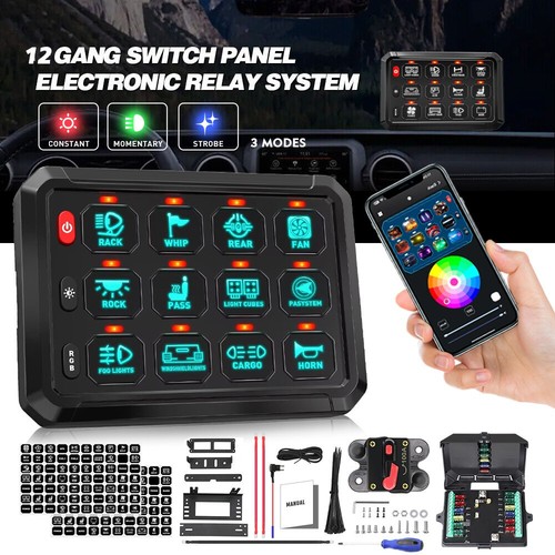 Rgb gang switch panel led - 12,