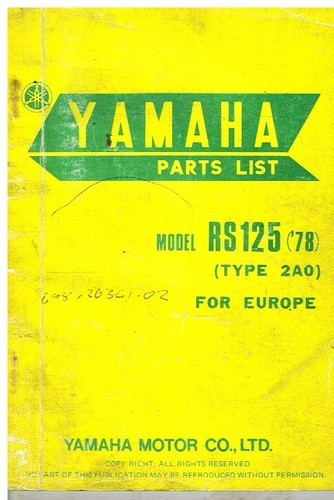 Yamaha rs125 euro - rs125,
