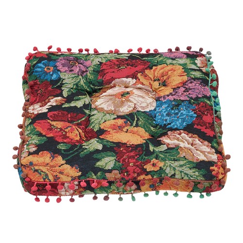 Floral square embroidered - floral,