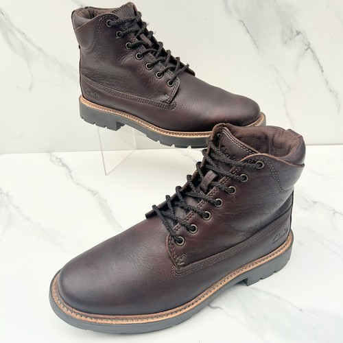 Clarks leather boots - leather, size