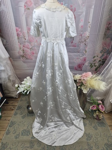 Vtg handmade white satin - vtg,