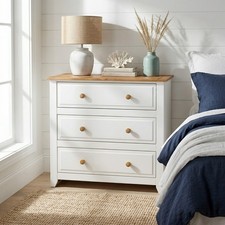 Capri White 3 Drawer Chest