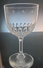 Lovely Antique Victorian/ Georgian Cut Glass Port Glass Cut Stars/ Hollow #0