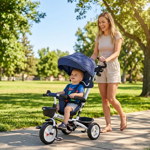 Baby push tricycle with - 6,