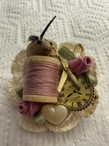 Vintage sewing theme mouse - vintage,