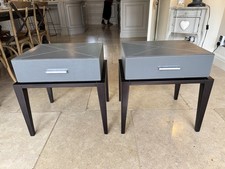 Stylish Contemporary Bedside Table Set of 2 Home Furniture