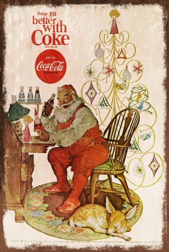 Christmas with coke - christmas, aluminium