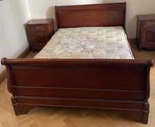 Solid Mahogany French Sleigh Bed Frame Double Size Used Excellent Condition