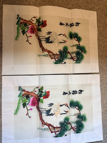Two vintage chinese - two, silk