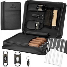 Portable Leather Cigar Humidor