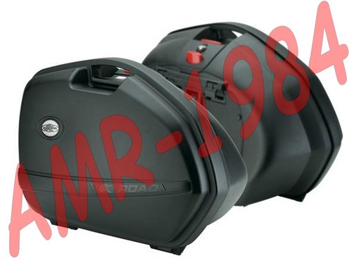 Pair black side suitcases - of,