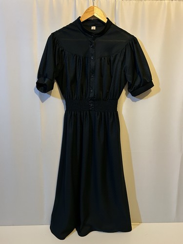 Vintage black midi - , dress