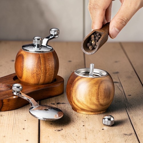 Wooden salt and - pepper, grinder