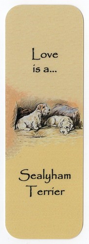 Sealyham terrier dog bookmark - sealyham,