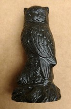 Welsh Slate Owl Hand Crafted 3" Tall No Chips 1970-90s Vintage