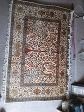 Amazing condition Kashmir Silk On Silk Rug 185cm X 120cm