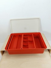 Vintage Tupperware  Craft Sewing Fishing Kit Storage Container Box