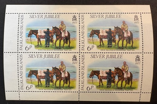 Falklands 1977 sg327b silver - falklands,