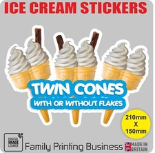 ICE CREAM VAN Stickers - Cones
