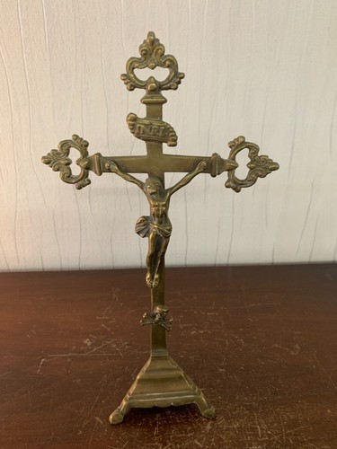 Bronze crucifix fine - bronze, xv111