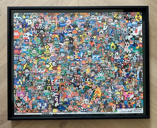 Invader 4000 print signed - invader,