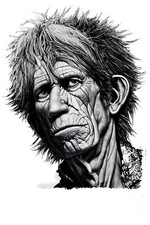 Keith Richards Caricature T