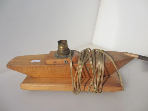 Vintage wooden lamp - vintage, lighting