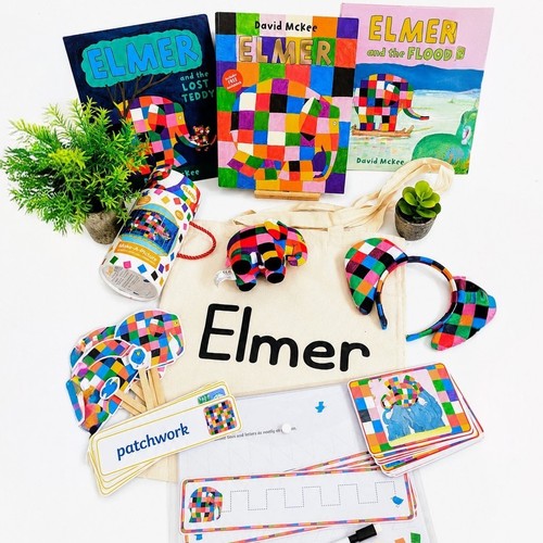 Elmer story sack books - story,