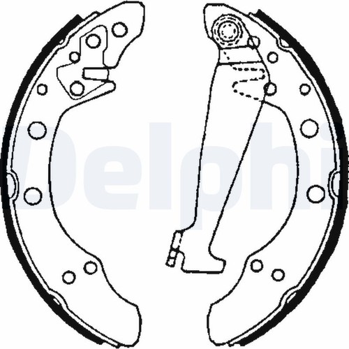 Brake shoe set delphi ls1625 - set,