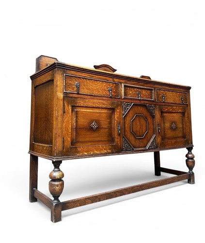 Antique golden oak sideboard - antique,