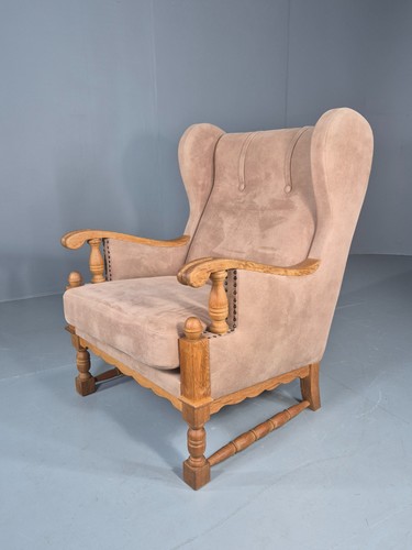 Vintage wing back lounge - wing, chair