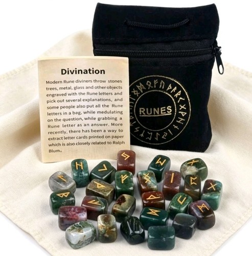 Yindu agate crystal - crystal, runes