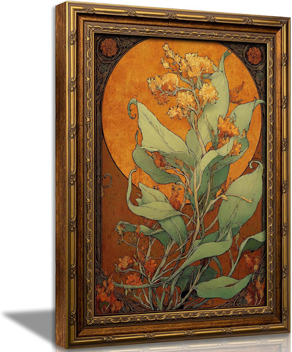 Vintage gold framed art - vintage, framed,art