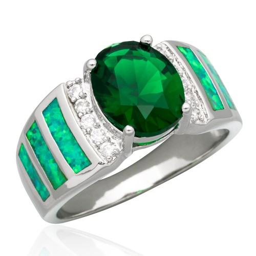8x10 simulated emerald - 8x10,