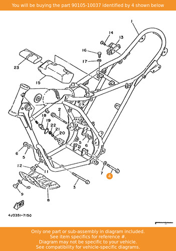 Yamaha bolt flange - yamaha, bolt,