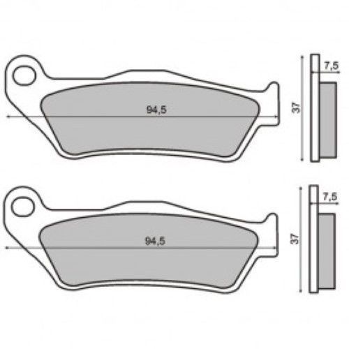 Pair front brake pads